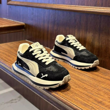 Muške tenisice tipa dad shoes — debeli potplat, protuklizna podloga, velur gornji dio, vezanje šnuraljkama