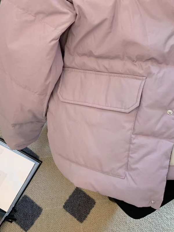 Ženska kratka puffer jakna od pamuka s corduroy patchworkom, inspirirano Chanel stilom, jesen-zima 2025