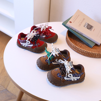 Dječje tenisice Forrest Gump stil, unisex, Velcro zatvarač, gornji dio od mikrovlaknastog kože, gumeni potplat, za uzrast 7–12 godina, jesen 2025