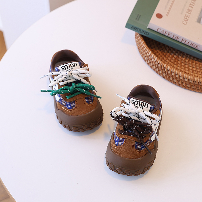 Dječje tenisice Forrest Gump stil, unisex, Velcro zatvarač, gornji dio od mikrovlaknastog kože, gumeni potplat, za uzrast 7–12 godina, jesen 2025
