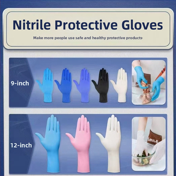 Mănuși de nitril de unică folosință - fără miros, durabile, nitril pur, 4 g, pentru îngrijire personală, curățenie și utilizare zilnică.