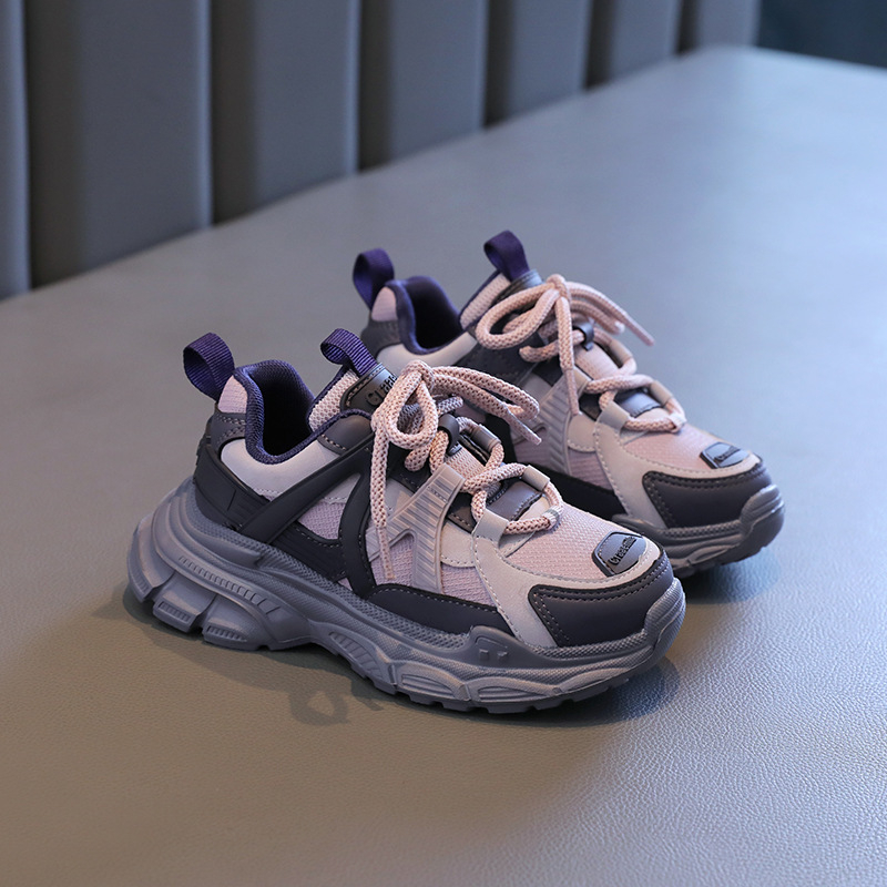 Dječje tenisice Dad shoes, lagane, umjetna koža gornji dio, gumena potplat, jesen 2023, za uzrast 7–12 godina