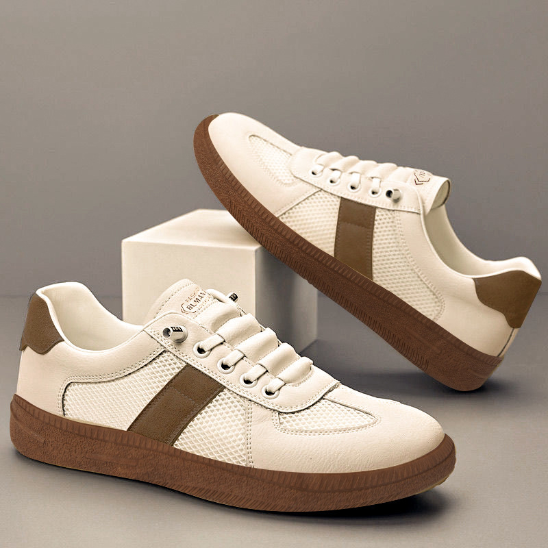 Muške sportske casual tenisice s PU+mrežastim gornjim dijelom, PVC potplat, zatvaranje elastičnom trakom, okrugli vrh, niski profil