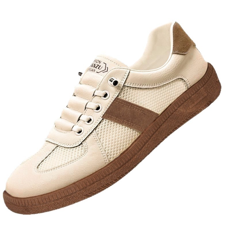 Muške sportske casual tenisice s PU+mrežastim gornjim dijelom, PVC potplat, zatvaranje elastičnom trakom, okrugli vrh, niski profil