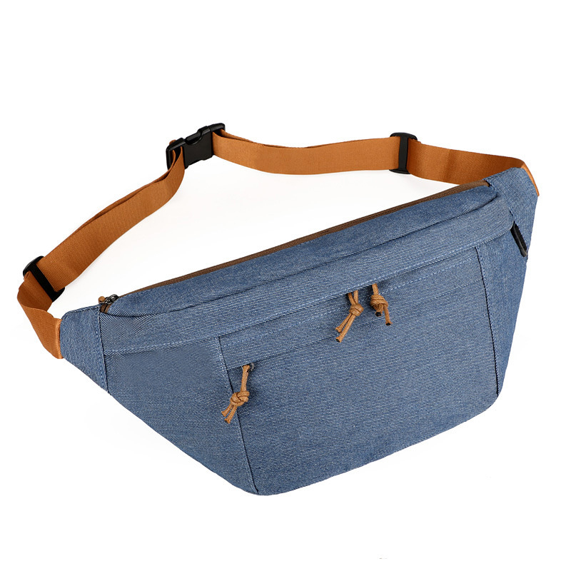 Denim torba preko ramena za sport – proširiva, sklopiva, ulični stil (Materijal: denim; Funkcije: proširiva, sklopiva; Stil: ulični; Kategorija: sport torba preko ramena)
