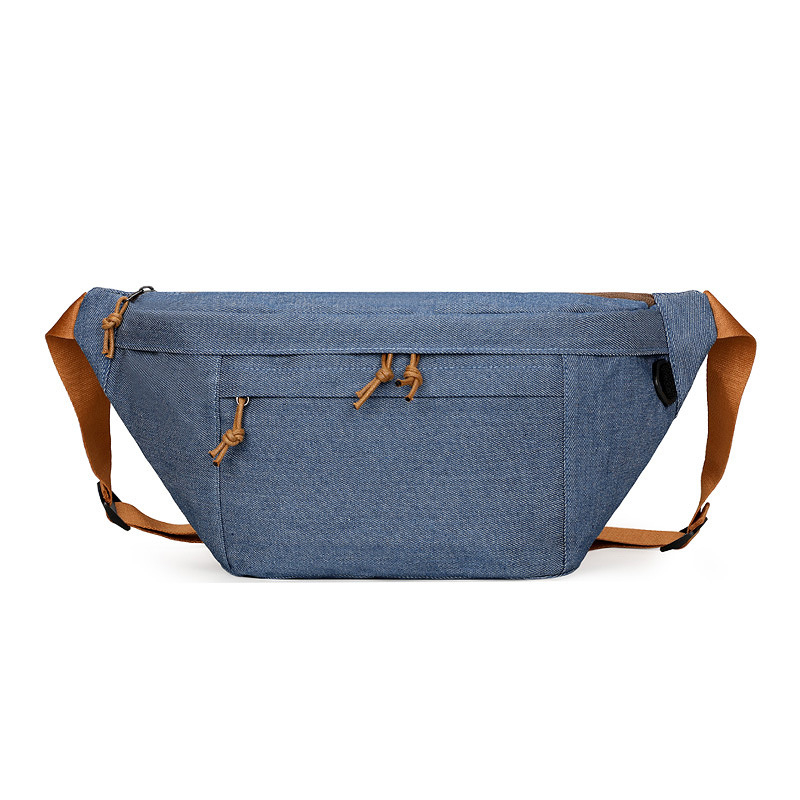 Denim torba preko ramena za sport – proširiva, sklopiva, ulični stil (Materijal: denim; Funkcije: proširiva, sklopiva; Stil: ulični; Kategorija: sport torba preko ramena)