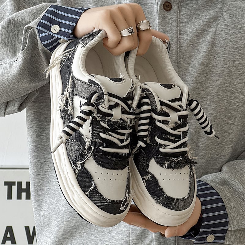 Muške tenisice s PU gornjim dijelom, okrugli vrh, vezanje, vulkanizirani gumeni potplat