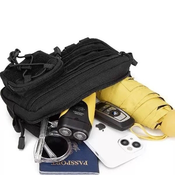 Joy Outdoor sportska torba za pojas s MOLLE džepom, Oxford tkanina, otporna na habanje i proširiva, najlon podstava