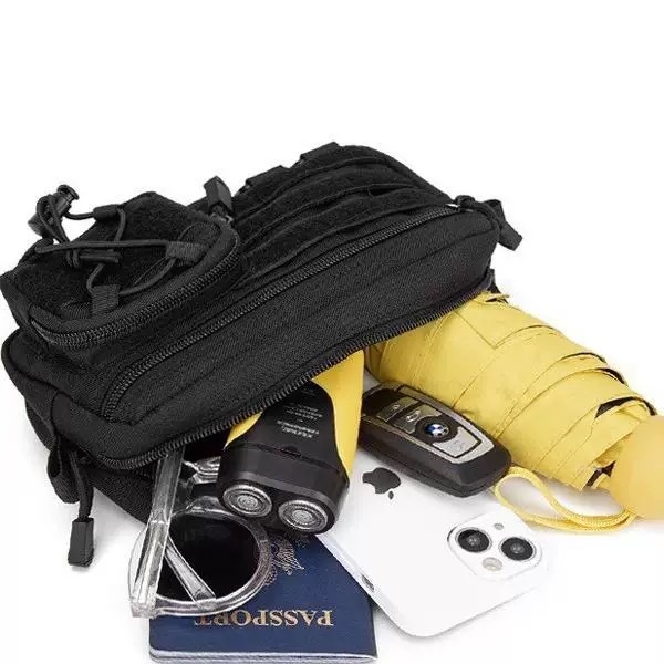 Joy Outdoor sportska torba za pojas s MOLLE džepom, Oxford tkanina, otporna na habanje i proširiva, najlon podstava