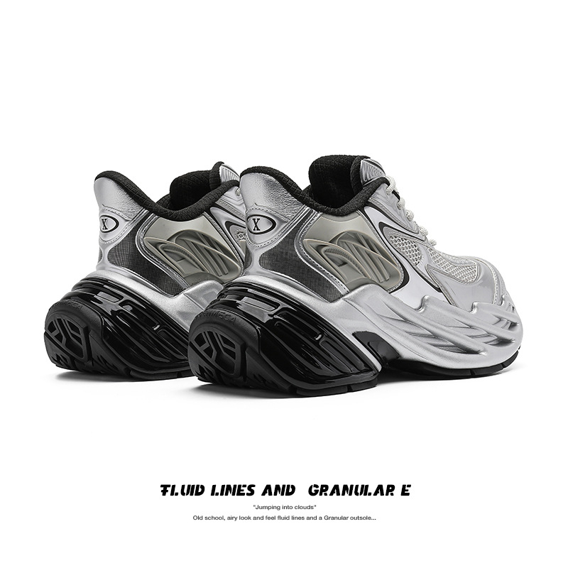 Лофери с 11 см скрит подем на височината – унисекс dad shoes, връзки, заострен нос, PU горна част, гумена подметка