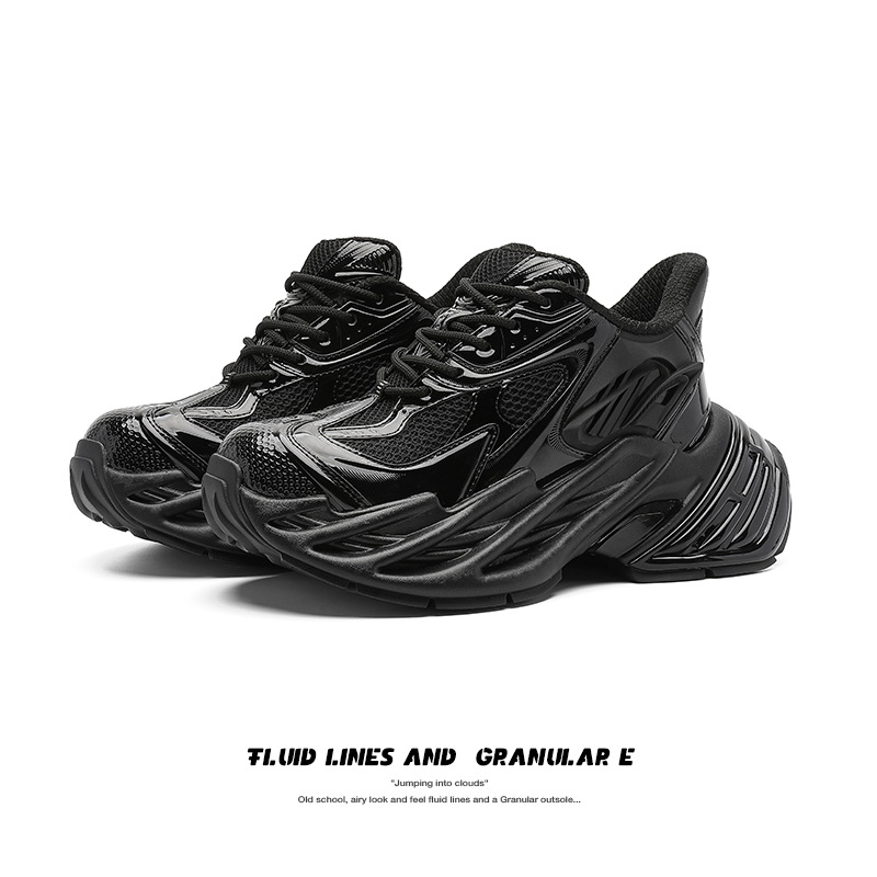 Лофери с 11 см скрит подем на височината – унисекс dad shoes, връзки, заострен нос, PU горна част, гумена подметка