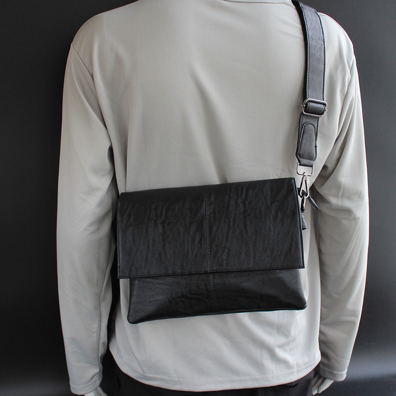 Muška PU kožna crossbody torba, velika zapremina, višestruki pretinci, ležerni stil, Mini dragon, poliester podstava