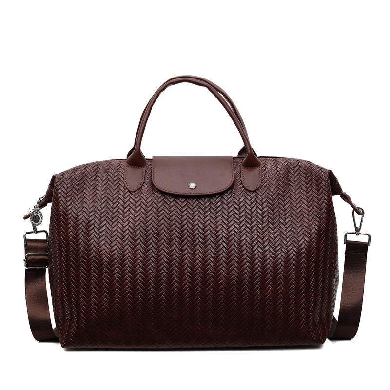 Ženska torba za putovanje preko tijela, PU materijal, podstava od najlona, jednobojni uzorak, unisex stil, Maple Grove Stream