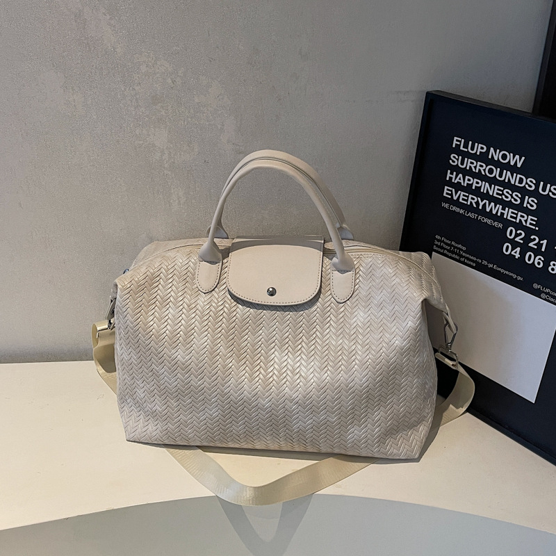 Ženska torba za putovanje preko tijela, PU materijal, podstava od najlona, jednobojni uzorak, unisex stil, Maple Grove Stream
