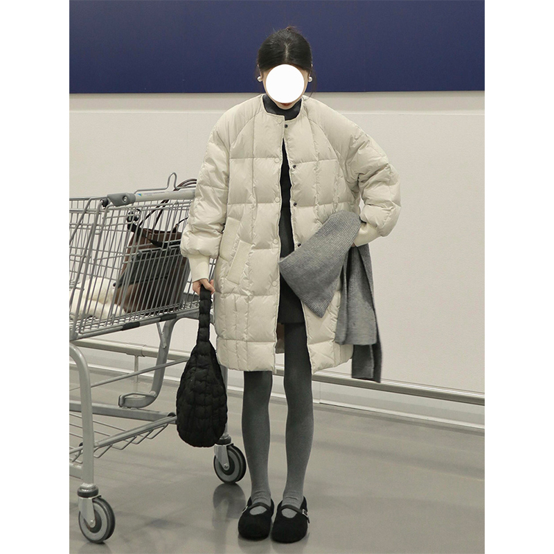 Ženska jakna s pamukom kao punilom, korejskog stila, polo ovratnik, zatvarač, duljina 50–65 cm, pamuk 71–80%, Spandex tkanina