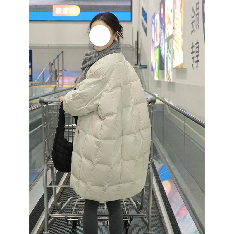 Ženska jakna s pamukom kao punilom, korejskog stila, polo ovratnik, zatvarač, duljina 50–65 cm, pamuk 71–80%, Spandex tkanina