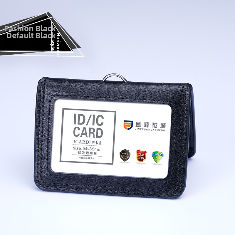 Pouzdro na karty z pravej kože s teleskopickým lanyardom pre identifikačnú kartu/služobnú kartu