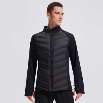 Jakna od perja bijele patke, udio perja 91–95%, normalna zaštita od hladnoće (-20°C do -5°C), stojeći ovratnik, bez kapuljače