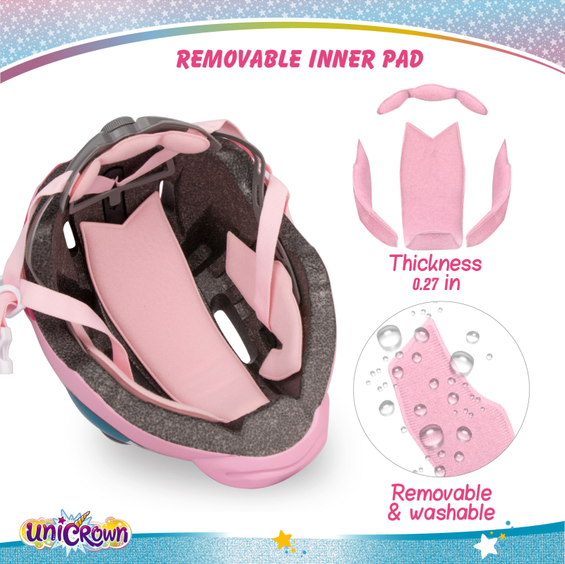 Dječja kaciga za bicikl s motivom jednoroga, EPS+PC, podesiva veličina