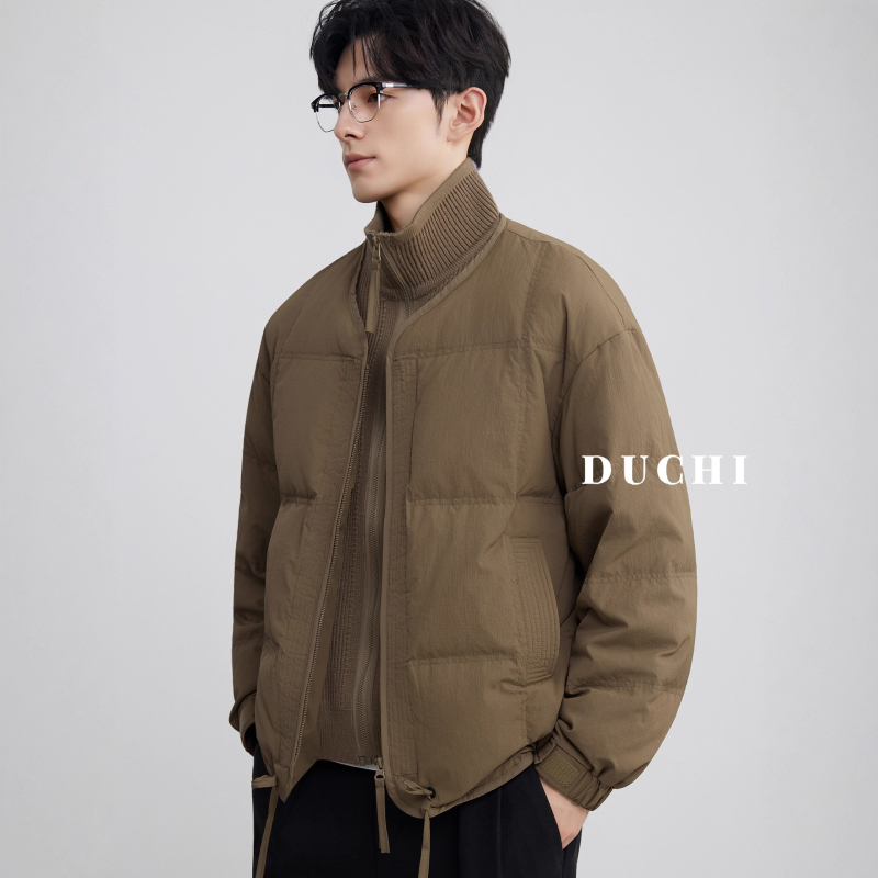 Zimska jakna s kapuljačom, kratka, 100–150 g punjenja, 81–90% kačjeg perja, zima