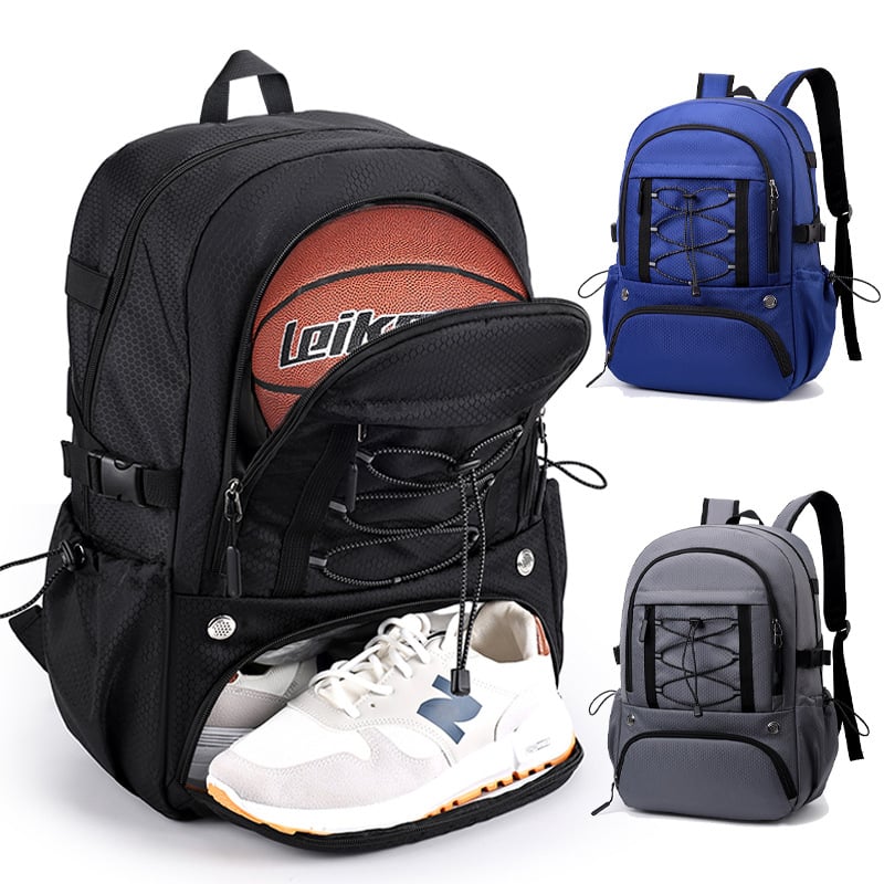 Спортна раница с разделение за сухи и мокри вещи, водоотблъскващ Oxford плат, унисекс, с извит презрамки