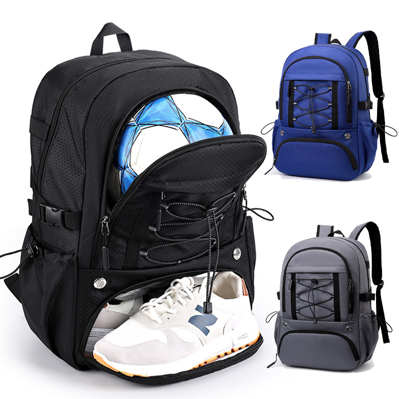 Спортна раница с разделение за сухи и мокри вещи, водоотблъскващ Oxford плат, унисекс, с извит презрамки