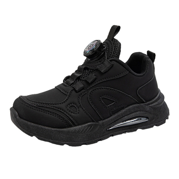 Pantofi sport pentru copii - unisex, închidere cu buton rotativ, partea superioară din piele artificială, talpă din cauciuc, primăvară–toamnă