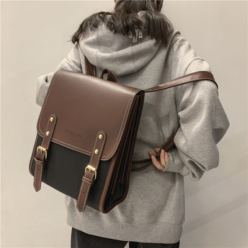 Ruksak s urbanim minimalističkim stilom, PU materijal, ljeto 2025, zatvaranje s poklopcem, trodimenzionalni dizajn