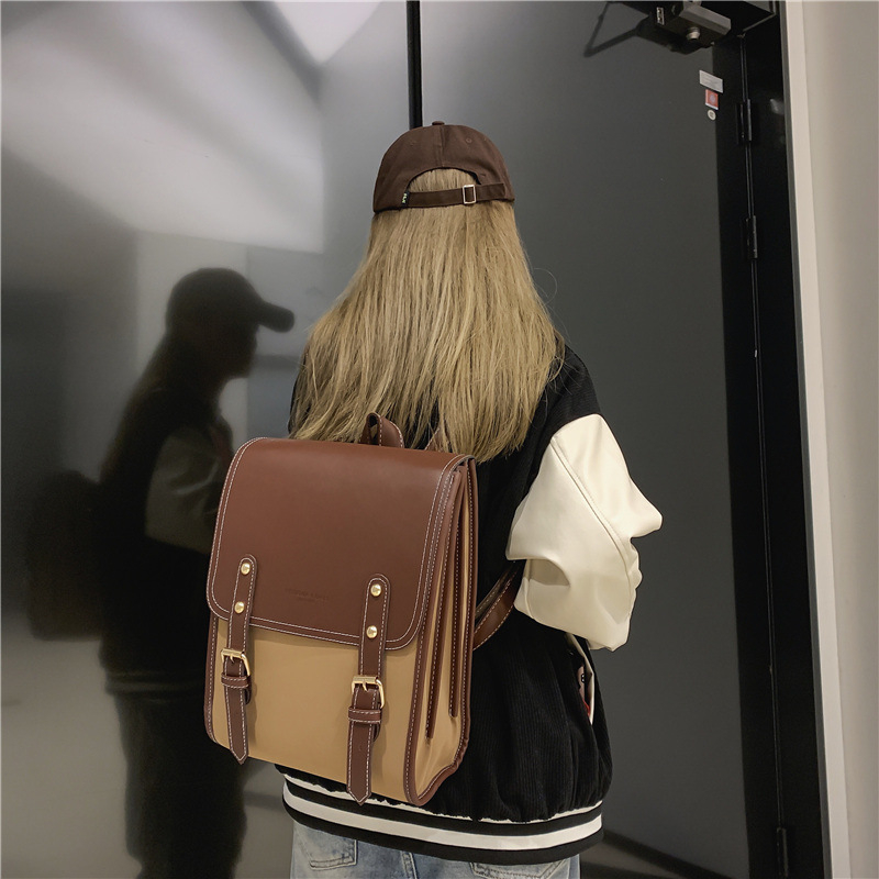 Ruksak s urbanim minimalističkim stilom, PU materijal, ljeto 2025, zatvaranje s poklopcem, trodimenzionalni dizajn