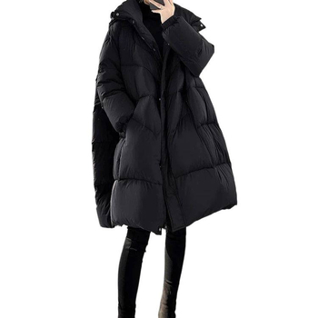 Jakna s kapuljačom, A-linija, ležerni kroj, 50% patka perja, prozračni materijal, europski stil