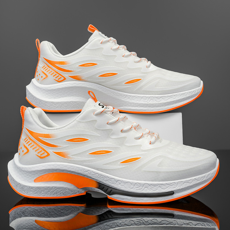 Мъжки дишащи мрежести спортни обувки за лято, нисък връх, ежедневни маратонки с гумирана подметка.