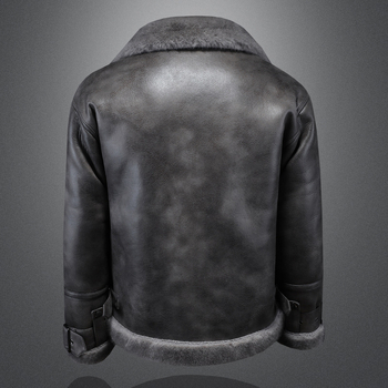 Muška jakna s kapuljačom i reverom, dugi rukavi, džepovi sa zatvaračem (zajčje krzno, prilagodljiv kroj, normalna duljina)