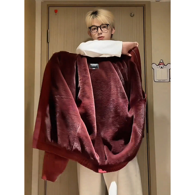 Muška PU kožna jakna - s kapuljom, ovratnik s reverom, zip, srednja duljina