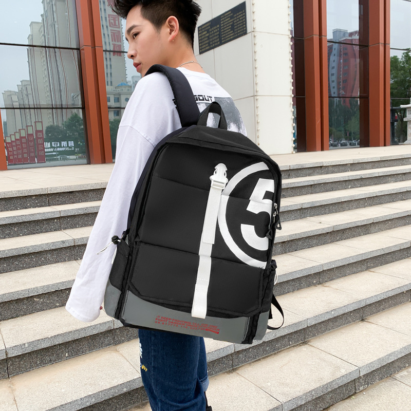 Platneni ranac za učenike, velika zapremina, džep za prijenosno računalo, unisex, zakrivljeni naramenice, kampus stil