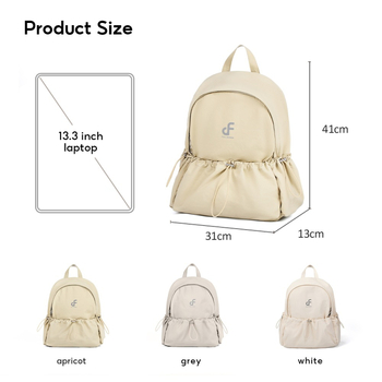 Nylon ruksak, gradski stil jednostavnosti, zatvaranje na zip, unutarnje pregrade: džep sa zipom i džep za prijenosno računalo, marka Maki bag