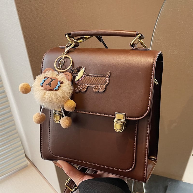 Ženski PU kožni ruksak, gradski minimalistički stil, podstava poliester, zatvaranje poklopcem