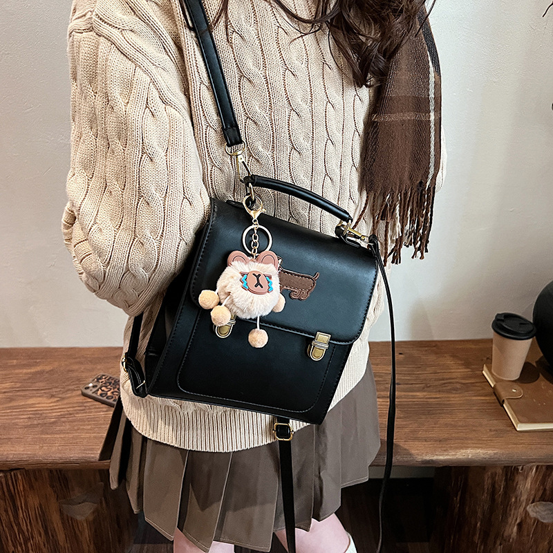 Ženski PU kožni ruksak, gradski minimalistički stil, podstava poliester, zatvaranje poklopcem