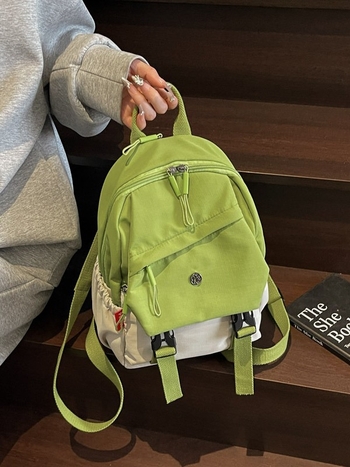 Višenamjenski ženski ruksak u japanskom stilu i crossbody torba preko ramena — Oxford platno, poliester podstava, zatvaranje na zip, unutarnja džep s zipom, otporno na habanje