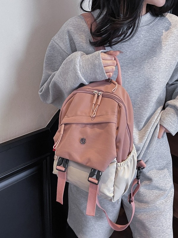 Višenamjenski ženski ruksak u japanskom stilu i crossbody torba preko ramena — Oxford platno, poliester podstava, zatvaranje na zip, unutarnja džep s zipom, otporno na habanje