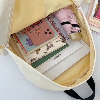 Najlon ruksak, vodootporan, zatvarač na zatvarač, unutarnja džep za telefon, laminirani džep sa zatvaračem