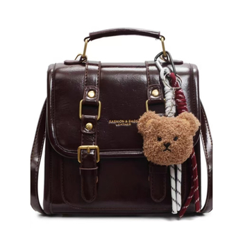 Ženska mini torba u korejskom stilu, casual retro, proljeće 2025, PU koža, lagana, zatvaranje zatvaračem, džep za mobitel, vodootporna i otporna na habanje