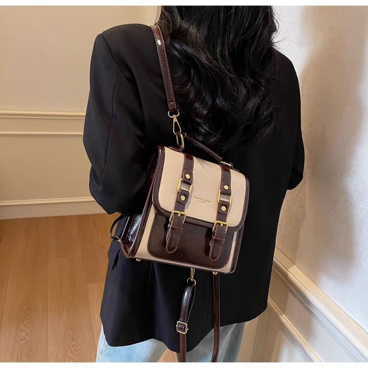 Ženska mini torba u korejskom stilu, casual retro, proljeće 2025, PU koža, lagana, zatvaranje zatvaračem, džep za mobitel, vodootporna i otporna na habanje