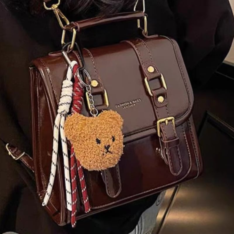 Ženska mini torba u korejskom stilu, casual retro, proljeće 2025, PU koža, lagana, zatvaranje zatvaračem, džep za mobitel, vodootporna i otporna na habanje