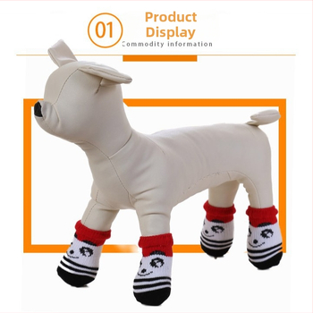 Ponožky pre domáce zvieratá – psy a mačky | Polyester, ponožkové tkanie, šev na hornej časti, protišmykové lepidlo, univerzálne použitie, všetky ročné obdobia