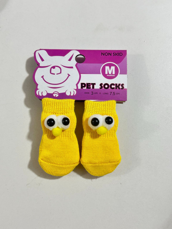 Șosete pentru animale de companie – câini și pisici | Poliester, țesătură cu mașina de șosete, cusătură în vârf, adeziv anti-alunecare, utilizare universală, toate sezoanele