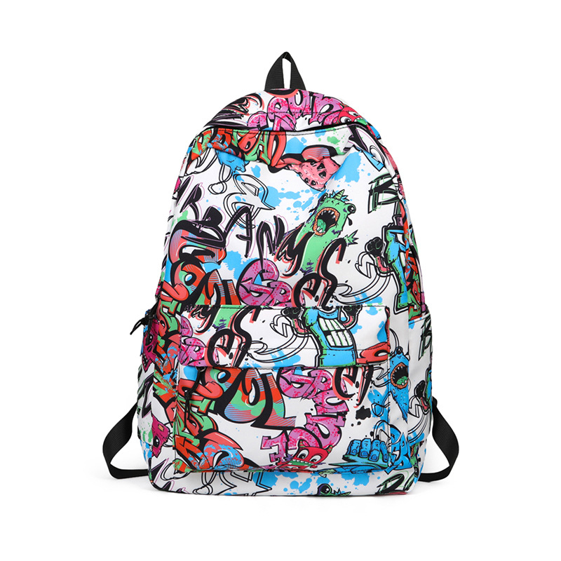 Ruksak za školu velikog kapaciteta s grafit dizajnom japanskog stila, svakodnevni ruksak za srednjoškolce, unisex