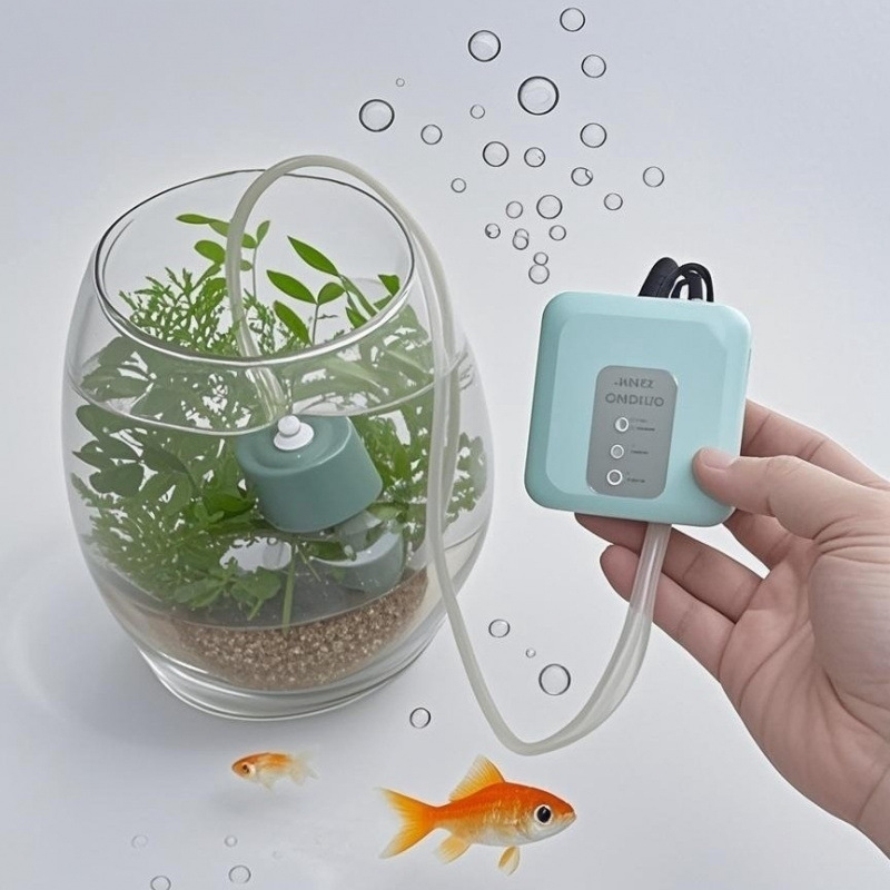 USB napajana pumpa kisik za akvarij, tiha kompaktna aerator za akvarij