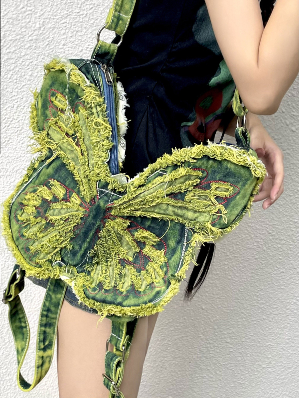 Ruksak - leptirov uzorak, poliester, zakrivljeni ramenski remen, street style, pogodan za sveučilište