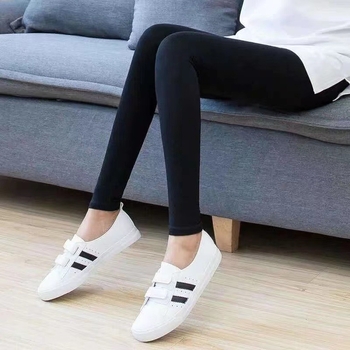 Modal leggings με ψηλή μέση, μήκος 3/4, ριγέ/καρό μοτίβο, υψηλή ελαστικότητα