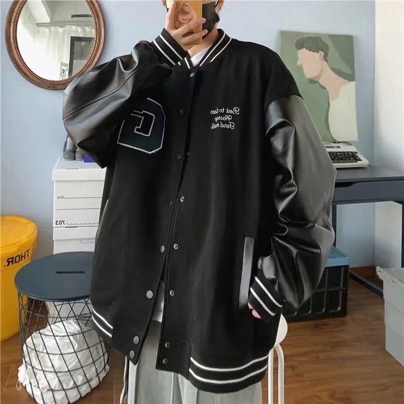 Hiphop jakna, slobodan kroj, zip zatvarač, bez ovratnika, poliester
